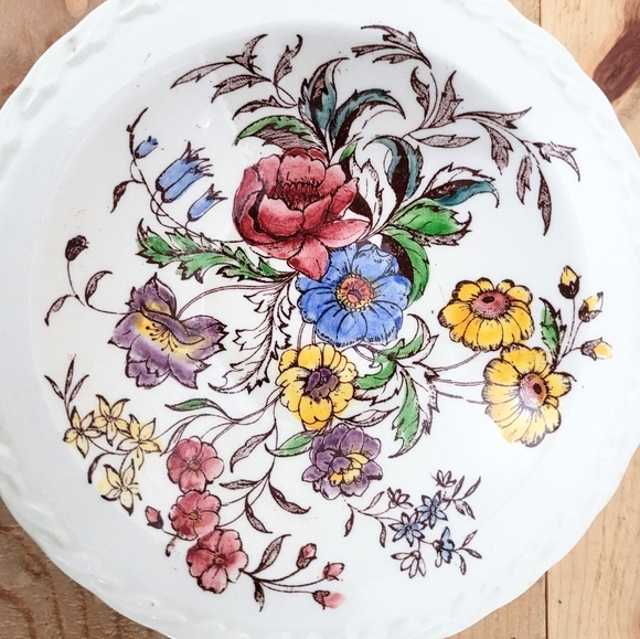 Vintage Vernon Kilns Hand Painted May Flower Small Bowls SET OF 2 Floral 6 Inch - Picture 6 of 9